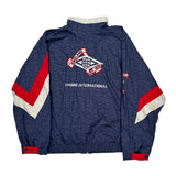 1990-92 England Umbro Football Windbreaker - Medium Blue Polyester
