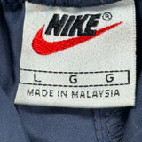 Nike Track Pants - Large Navy Polyester