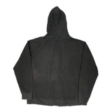 Skull And Roses Liquid Blue Graphic Hoodie - Large Black Cotton Blend