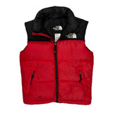 700 Fill The North Face Puffer Vest - Small Red Nylon