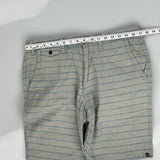 Quiksilver Striped Shorts - 34W 10L Grey Cotton Blend