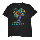 Hawaii Poly Tees Graphic T-Shirt - 3XL Black Cotton