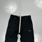 Terra Cargo Trousers - 32W 30L Black Cotton
