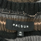 Pacsun Striped Sweater - XL Multicoloured Acrylic