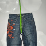 Spade And Lion Embroidery Eight Jeans - 34W 33L Blue Cotton