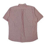 Tall Polo By Ralph Lauren Striped Short Sleeve Shirt - XL Red Cotton