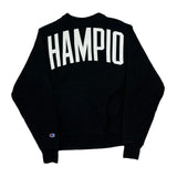 Reverse Weave Champion Spellout Sweatshirt - Small Black Cotton Blend