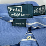 Polo By Ralph Lauren Striped Polo Shirt - XL Blue Cotton