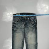 Hip Hop Black Bull Jeans - 34W 33L Blue Denim