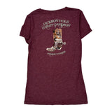 Harley Davidson Graphic T-Shirt - Medium Burgundy Polyester Blend