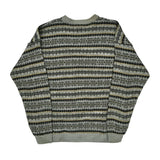 Farah Striped Sweater - XL Gray Acrylic