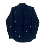 Ralph Lauren Shirt - Medium Navy Cotton