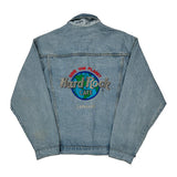 London Hard Rock Cafe Graphic Denim Jacket - Small Light Wash Cotton