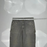 Carhartt Double Knee Carpenter Pants - 34W 31L Gray Cotton