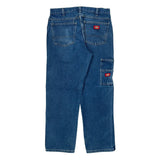 Dickies Double Knee Carpenter Jeans - 36W 31L Blue Denim