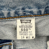Levis 550 Jeans - 33W US 12 Light Wash Cotton