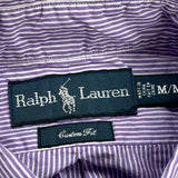 Ralph Lauren Striped Shirt - Medium Purple Cotton