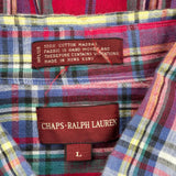 Chaps Ralph Lauren Checked Shirt - Large Multicoloured Cotton