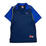 Nike Polo Shirt - Large Blue Polyester