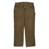 Dickies Carpenter Trousers - 33W 32L Brown Cotton