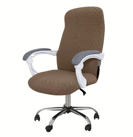 Anyseat Coffee Office Chair Cover – Waterproof Stretchable Spandex Jacquard Slipcover, Anti‑Dirt Protection