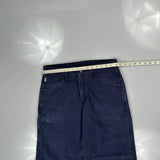 Carhartt Carpenter Trousers - 33W 32L Navy Cotton Blend