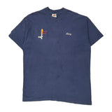 Nancy Fruit Of The Loom Single Stitch T-Shirt - Medium Blue Cotton