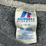 90S Blank Russell Athletic Sweatshirt - Large Grey Cotton Blend