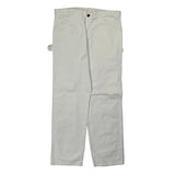 Dickies Carpenter Trousers - 34W 32L White Cotton