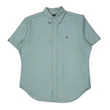 Ralph Lauren Short Sleeve Shirt - Large Blue Cotton