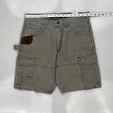 Wrangler Cargo Carpenter Shorts - 33W 10L Grey Cotton