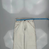 J.Galt Carpenter Trousers - 26W UK 6 White Cotton