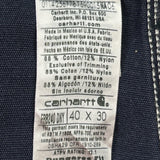 Carhartt Cargo Trousers - 40W 30L Navy Cotton