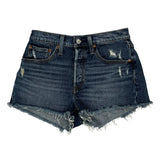 Levis Denim Shorts - 27W UK 8 Dark Wash Cotton