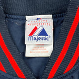 Red Sox Majestic Spellout Baseball Jacket - Large Red Nylon