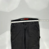 Dickies Carpenter Trousers - 34W 30L Black Cotton
