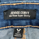 True Religion Skinny Jeans - 29W UK 8 Blue Cotton