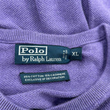 Polo By Ralph Lauren Jumper - XL Purple Cotton Blend