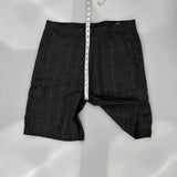 Wrangler Checked Cargo Shorts - 34W 10L Black Cotton