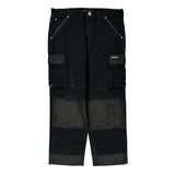 Unbranded Double Knee Cargo Trousers - 36W 30L Black Cotton