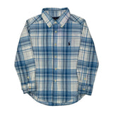Age 4 Ralph Lauren Checked Shirt - XS Blue Cotton