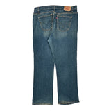 Levis Boot Cut Jeans - 36W 31L Blue Denim
