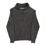 Tommy Hilfiger Sweater - Large Gray Cotton Blend