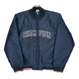 Champion Spellout Bomber Jacket - XL Navy Polyester