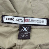 Ecko Unltd Cargo Shorts - 36W 13L Khaki Cotton