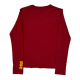 Age 11-12 Trojans Nike College Long Sleeve T-Shirt - Medium Red Cotton