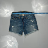 True Religion Denim Shorts - 30W US 4 Blue Denim