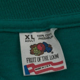 Bar & Grill Fruit Of The Loom Single Stitch T-Shirt - XL Green Cotton