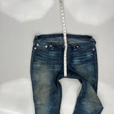 True Religion Slim Fit Jeans - 34W 30L Dark Wash Cotton