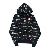 Spellout Champion Reverse Weave Hoodie - Medium Red Cotton Blend